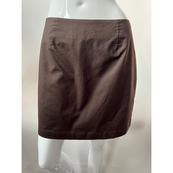 Gap Stretch Chocolate Brown Pencil Skirt With Back Zipper Closure - Picture 9 of 14